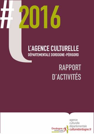 Rapport d&#039;activités 2016